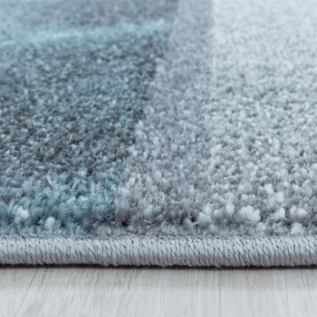 Kurzflor Teppich OTTAWA Blau 140 x 200 cm