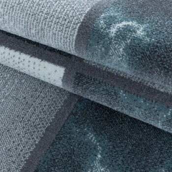 Kurzflor Teppich OTTAWA Blau 140 x 200 cm