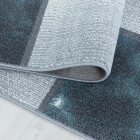 Kurzflor Teppich OTTAWA Blau 140 x 200 cm