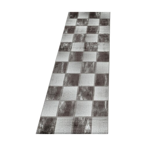Kurzflor Teppich OTTAWA Braun 80 x 250 cm