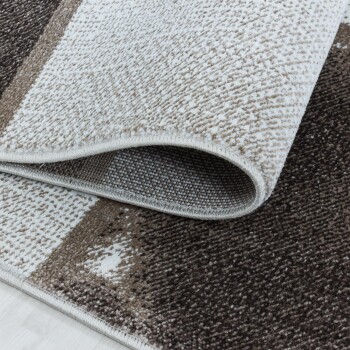 Kurzflor Teppich OTTAWA Braun 80 x 250 cm