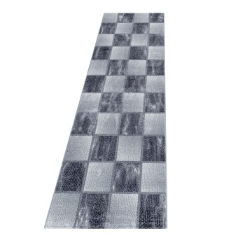 Kurzflor Teppich OTTAWA Grau 80 x 250 cm