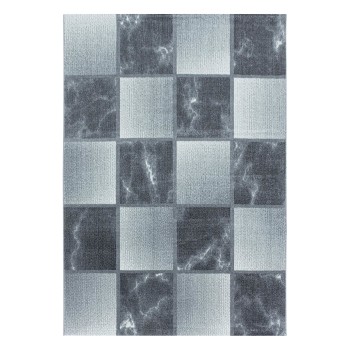 Kurzflor Teppich OTTAWA Grau 140 x 200 cm