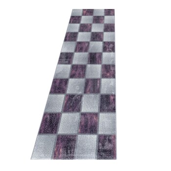 Kurzflor Teppich OTTAWA Violett 80 x 250 cm