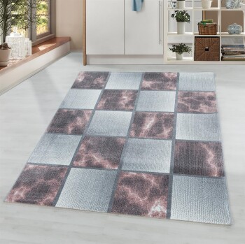 Kurzflor Teppich OTTAWA Rosa 140 x 200 cm