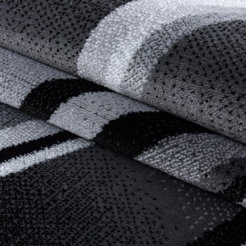 Kurzflor Teppich PARMA Schwarz 120 cm x 170 cm