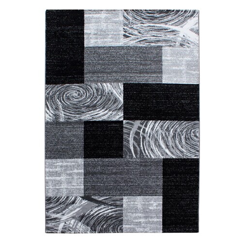 Kurzflor Teppich PARMA Schwarz 140 x 200 cm