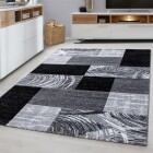 Kurzflor Teppich PARMA Schwarz 140 x 200 cm