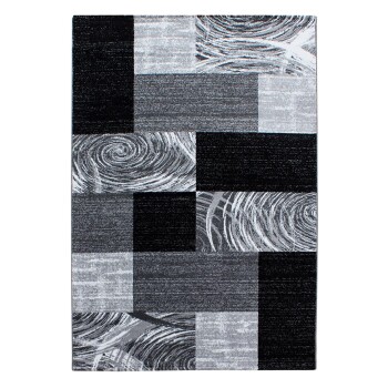 Kurzflor Teppich PARMA Schwarz 160 cm x 230 cm