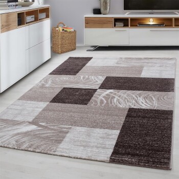 Kurzflor Teppich PARMA Braun 80 x 150 cm