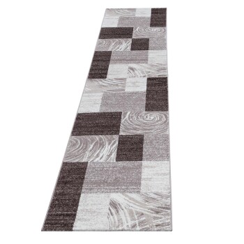 Kurzflor Teppich PARMA Braun 80 x 300 cm