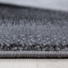 Kurzflor Teppich PARMA Schwarz 80 x 300 cm