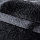 Kurzflor Teppich PARMA Schwarz 80 x 300 cm