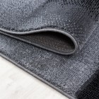Kurzflor Teppich PARMA Schwarz 80 x 300 cm