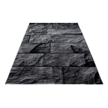 Kurzflor Teppich PARMA Schwarz 160 cm x 230 cm