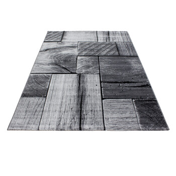 Kurzflor Teppich PARMA Schwarz 160 cm x 230 cm