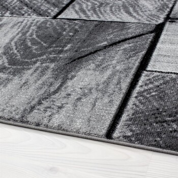 Kurzflor Teppich PARMA Schwarz 160 cm x 230 cm
