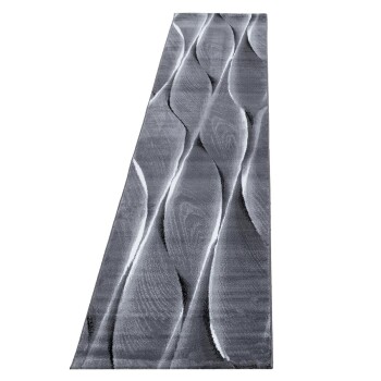 Kurzflor Teppich PARMA Schwarz 80 x 300 cm