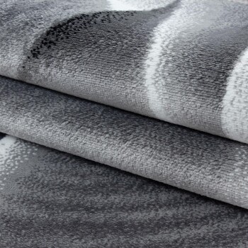 Kurzflor Teppich PARMA Schwarz 80 x 300 cm