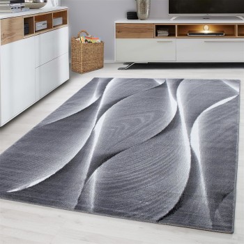 Kurzflor Teppich PARMA Schwarz 120 cm x 170 cm