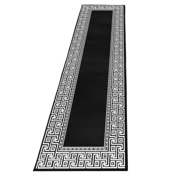 Kurzflor Teppich PARMA Schwarz 80 x 300 cm