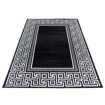 Kurzflor Teppich PARMA Schwarz 120 cm x 170 cm