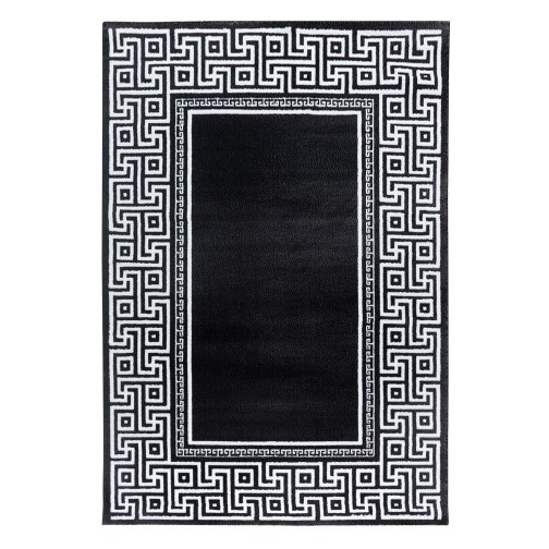 Kurzflor Teppich PARMA Schwarz 140 x 200 cm