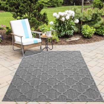Outdoor Teppich PATARA Grau 140 x 200 cm