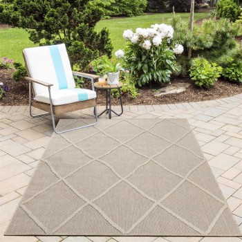 Outdoor Teppich PATARA Beige 140 x 200 cm