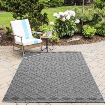 Outdoor Teppich PATARA Grau 240 x 340 cm