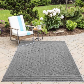 Outdoor Teppich PATARA Grau 140 x 200 cm