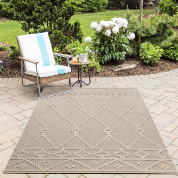 Outdoor Teppich PATARA Beige 140 x 200 cm