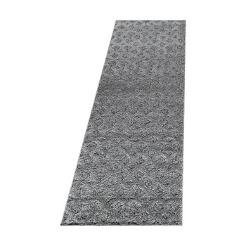 Hochflor Teppich PISA Grau 80 x 250 cm
