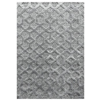 Hochflor Teppich PISA Grau 120 cm x 170 cm