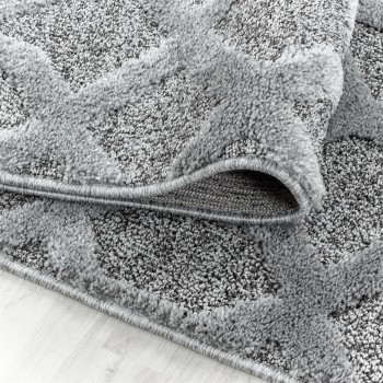 Hochflor Teppich PISA Grau 240 x 340 cm