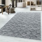 Hochflor Teppich PISA Grau 280 x 370 cm