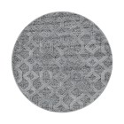 Hochflor Teppich PISA Grau 160 cm Rund