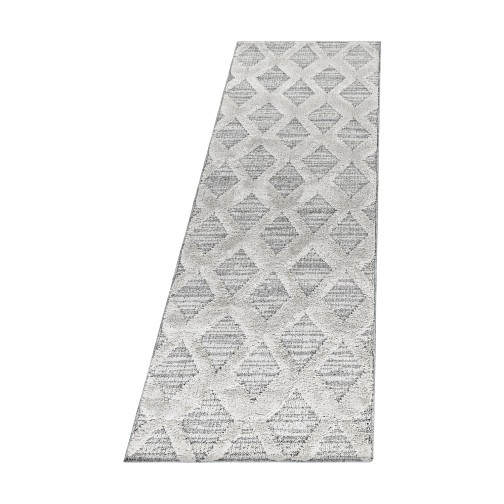 Hochflor Teppich PISA Grau 80 x 250 cm