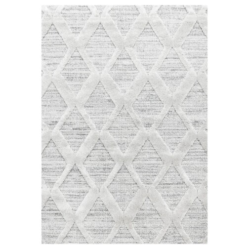 Hochflor Teppich PISA Grau 140 x 200 cm
