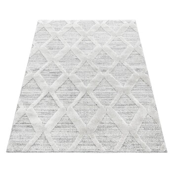 Hochflor Teppich PISA Grau 200 cm x 290 cm