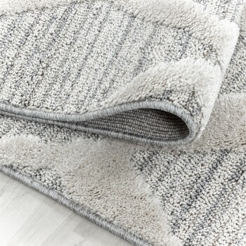 Hochflor Teppich PISA Grau 200 cm x 290 cm
