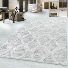 Hochflor Teppich PISA Grau 280 x 370 cm