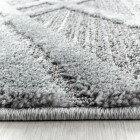 Hochflor Teppich PISA Grau 60 x 110 cm