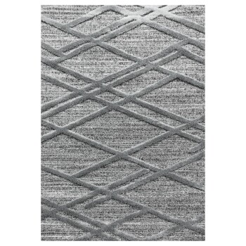 Hochflor Teppich PISA Grau 160 cm x 230 cm
