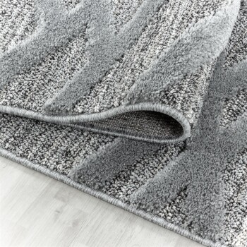 Hochflor Teppich PISA Grau 280 x 370 cm