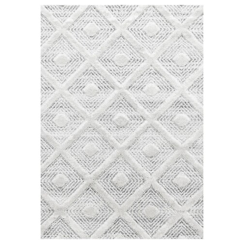 Hochflor Teppich PISA Grau 60 x 110 cm