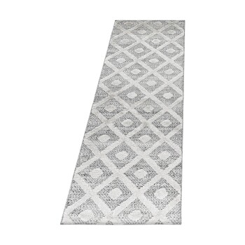 Hochflor Teppich PISA Grau 80 x 250 cm