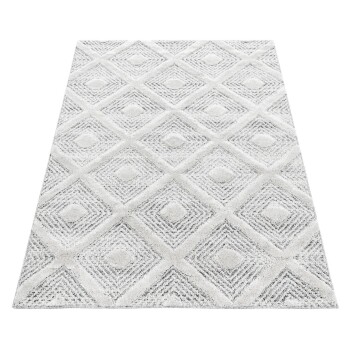 Hochflor Teppich PISA Grau 140 x 200 cm