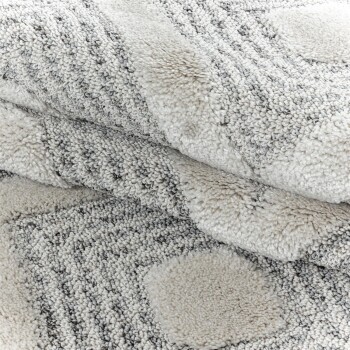 Hochflor Teppich PISA Grau 140 x 200 cm