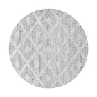 Hochflor Teppich PISA Grau 160 cm Rund